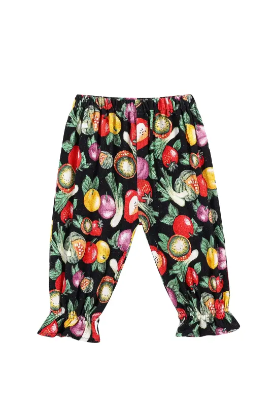 Toddler Soft Linen Long Bloomers Vegetable Medley