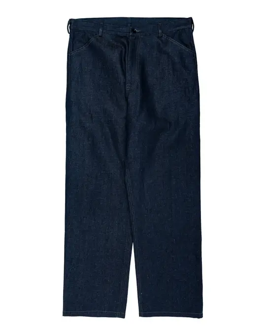 Conkers Potter Pants Linen Cotton Denim Indigo