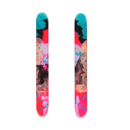 Pink and Blue Watercolor Resin Bar Stud Earrings