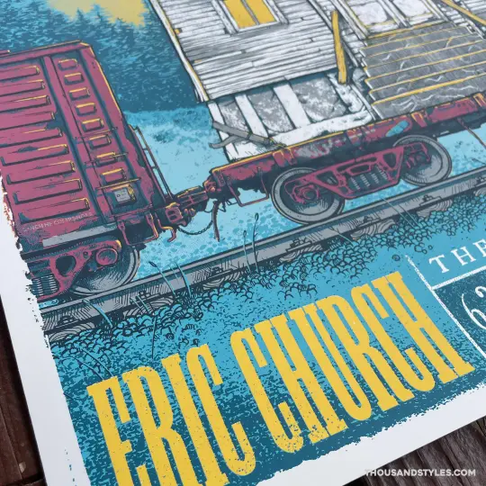 Eric Church Official Gig Poster - Milwaukee 6.22.23