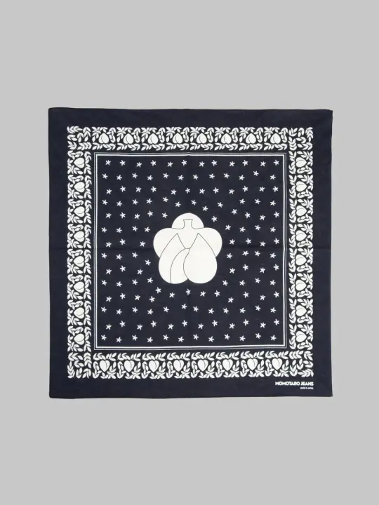 Momotaro Jeans Cotton Bandana Navy