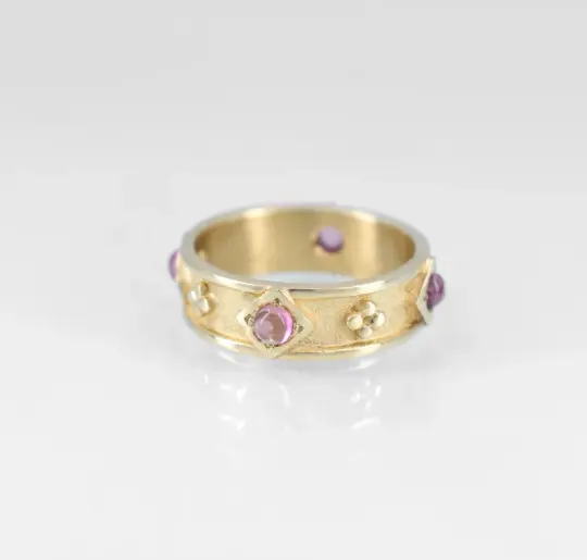 Bastion Ring with Pink Tourmaline