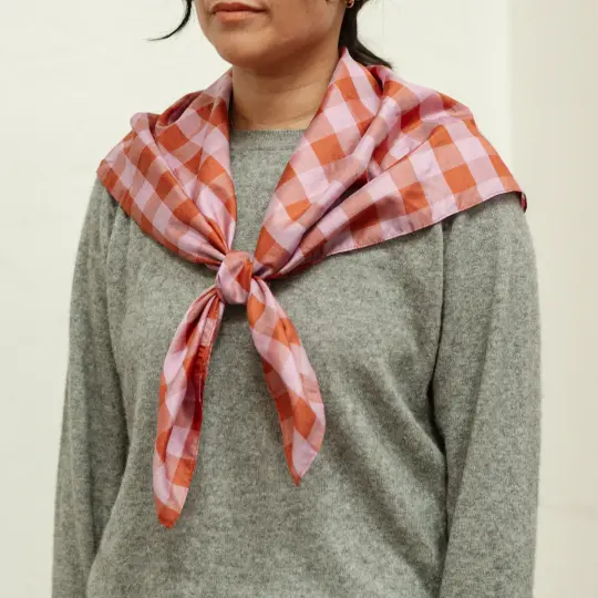 Light Silk Cowboy Scarf - Guthrie in Rust (PRE-ORDER FEBRUARY DELIVERY)