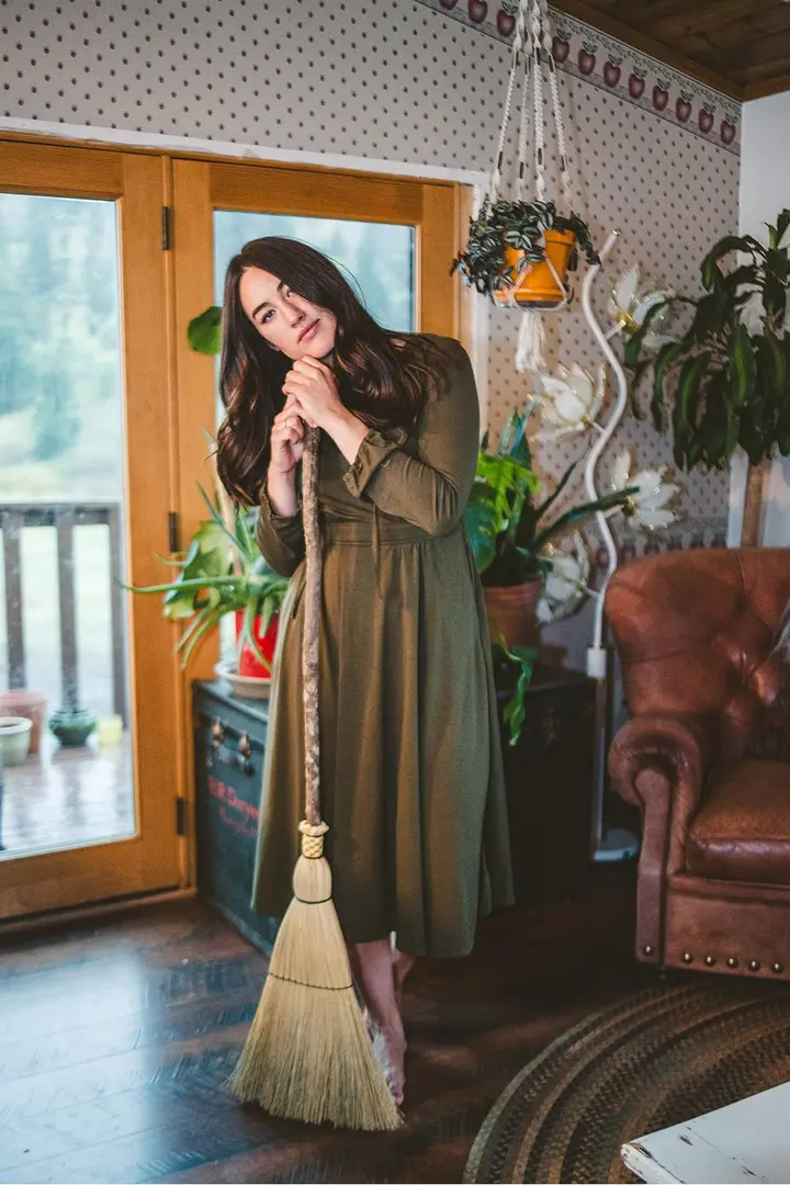 Rosemary Dress in Moss-Medium Available!