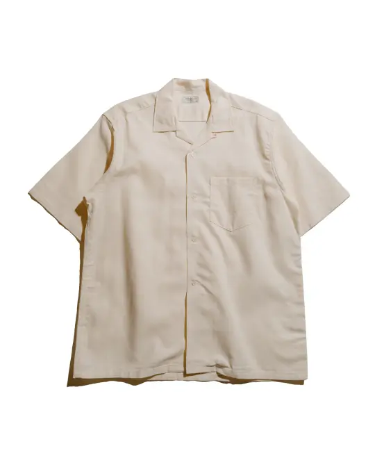 The Real McCoy's MS25011 Joe McCoy Panama Shirt S/S Milk