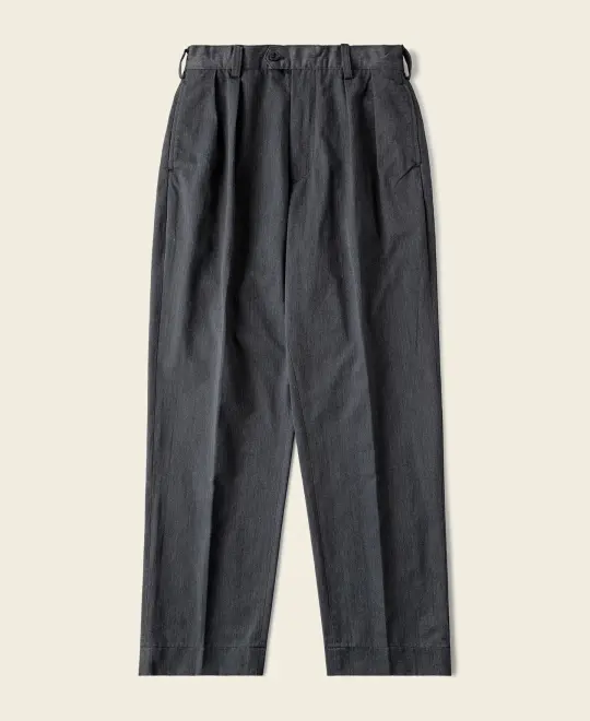 1930s IVY Style Double Pleated Chino Trousers