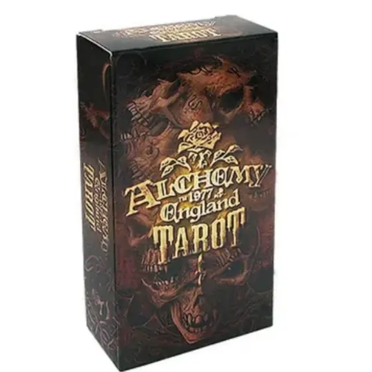 Gothic Tarot Card Set with Alchemy Imagery, 78 Cards & Guidebook