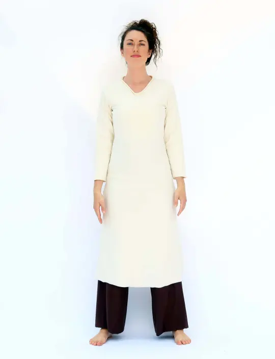 V-Neck Simplicity Below Knee Dress