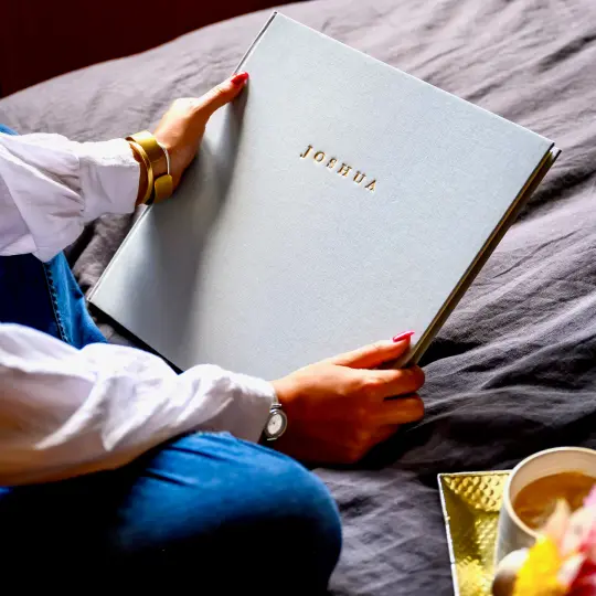 Large Linen Album Perfect for Birthdays or a New Baby