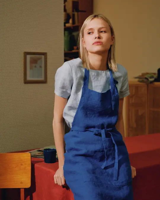 Adjustable Bib Linen Apron