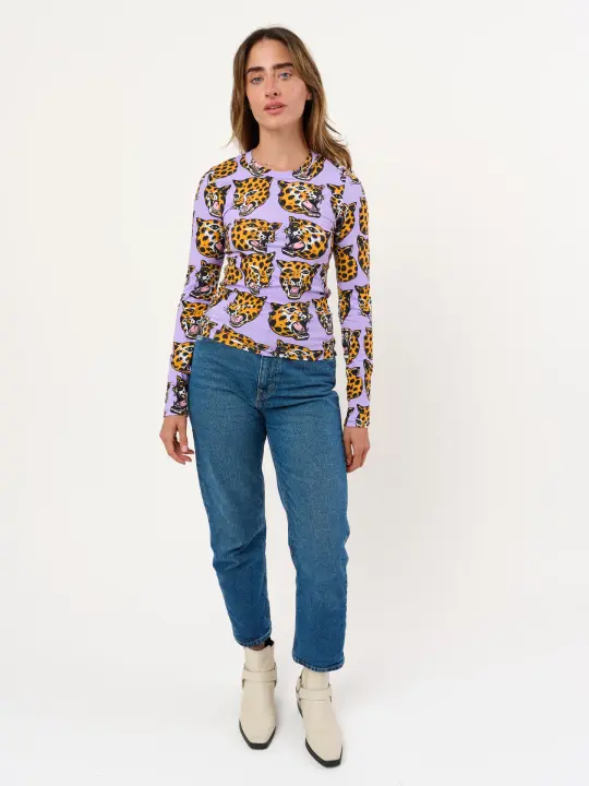 Long Sleeve Tee Cheetah Head