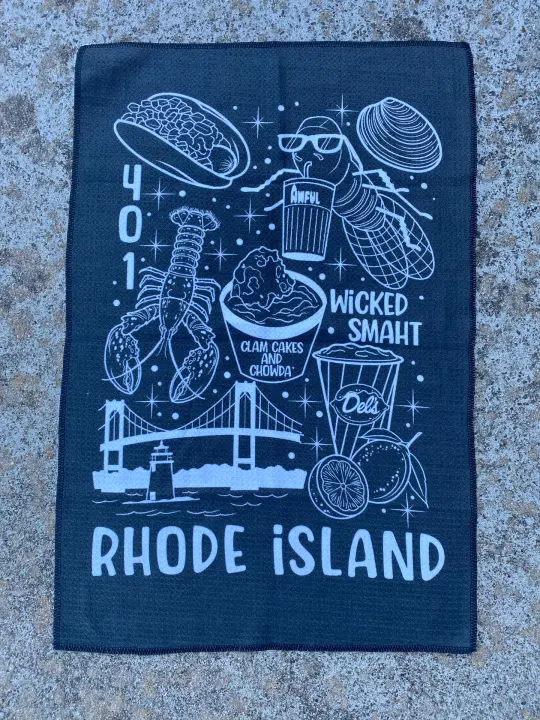 Rhode Island tea towel