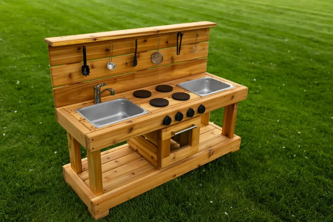 Fancy Centered Mud Kitchen with Oven