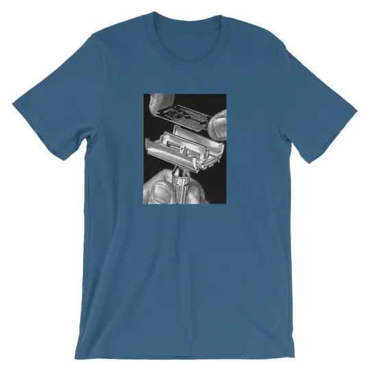 Vintage Safety Razor & Blade Advert Short-Sleeve Unisex T-Shirt