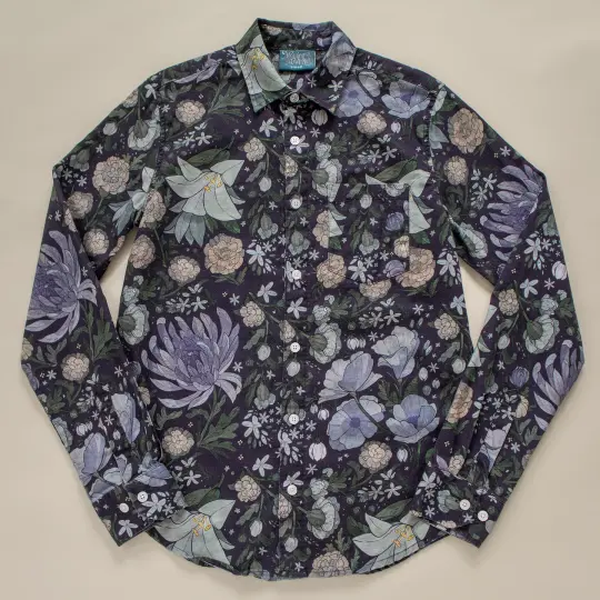 PREORDER [LONG SLEEVE BUTTON DOWN SHIRT] Deathly Bouquet