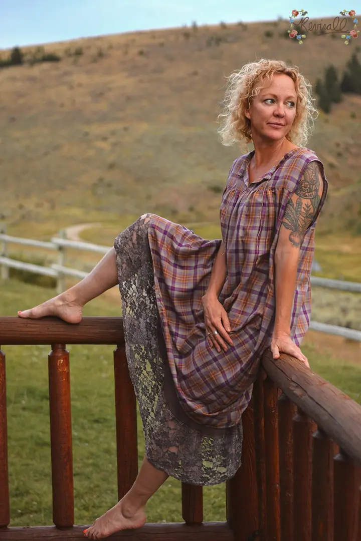 Cotton Nightie in Alpenglow-Medium & Large