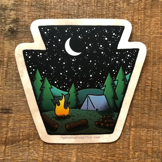 Lightning Bug Gift Co. - Campsite Keystone Pennsylvania Sticker