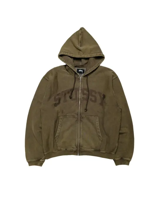 Stüssy Faded Graphic Zip Hood Olive