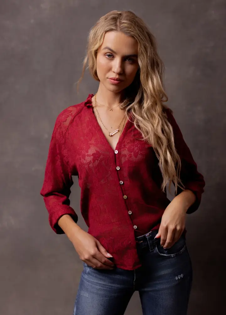 Bora Top in Crimson