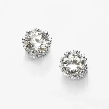 Studded Earrings with Crystals