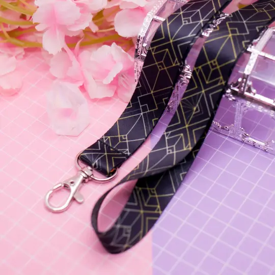 Art Deco Clair Obscur - lanyard with lobster clasp