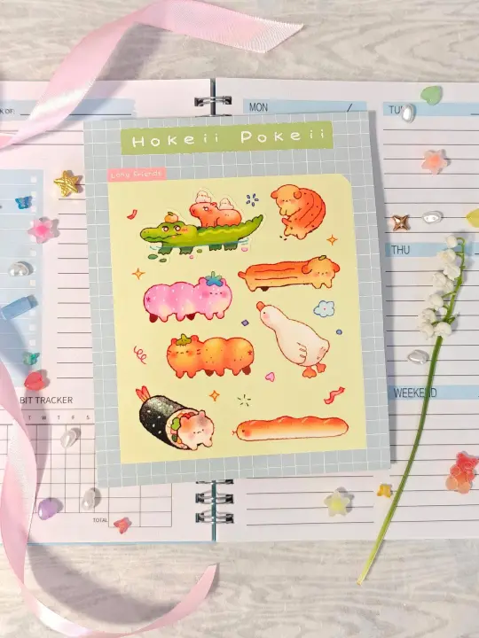 Long Friends Glossy Clear Sticker Sheet