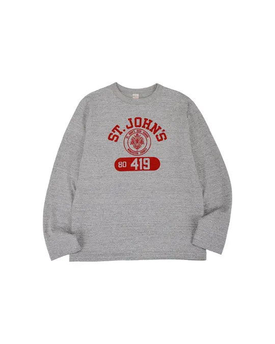 Warehouse Lot. 5906 Long Sleeve Crew Neck T-Shirt St. Johns Heather Gray