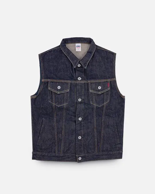 21oz Selvedge Denim Modified Type III Vest - Indigo