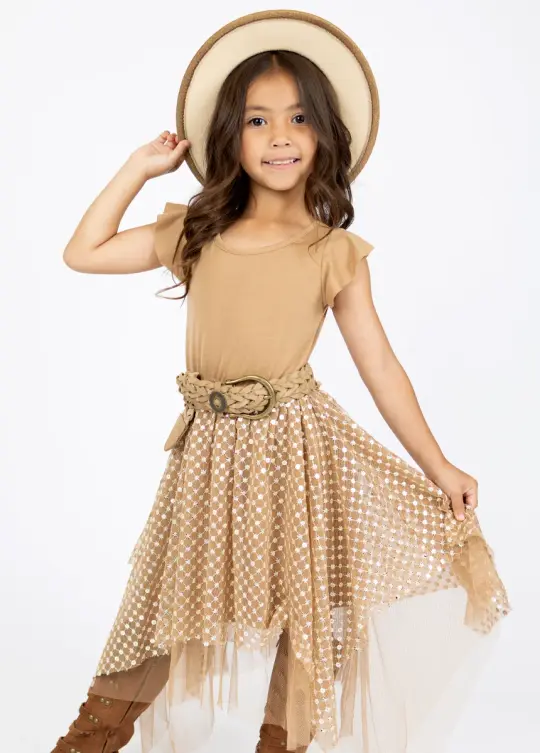 Tina Dress in Light Tan