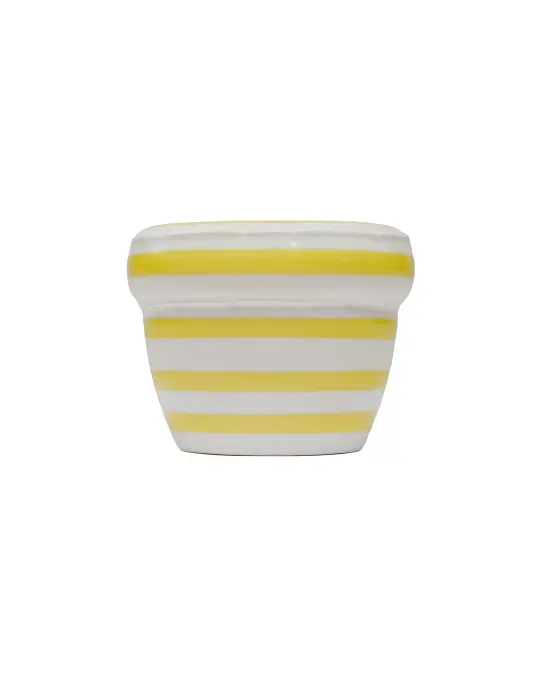 Home Studyo Small Planter 'Louis' Stripes Lemon Gloss