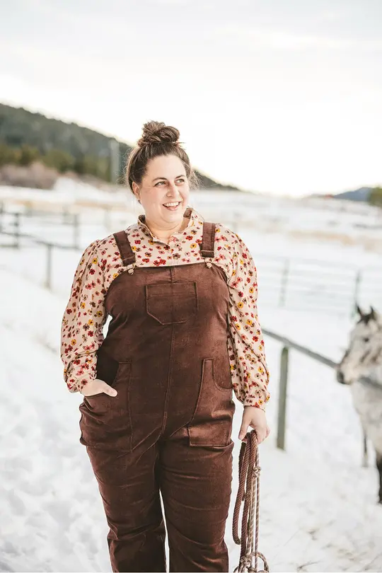 Corduroy Overalls in Dirty Chai-2X Left!