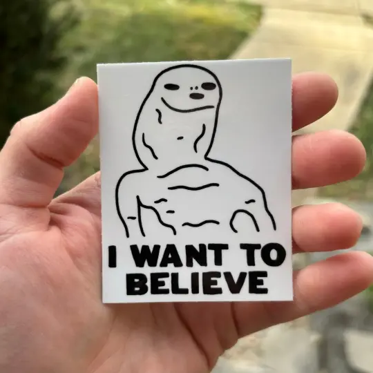 I want to believe sticker