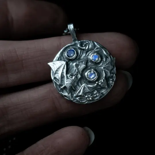 Night Garden Pendant - moonstone (MTO)