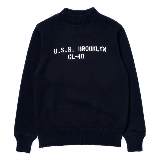 U.S.N. BLUE WOOL JERSEY / U.S.S. BROOKLYN