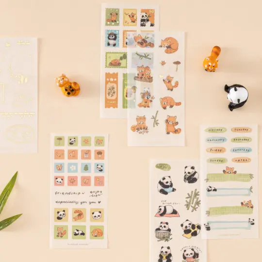 Tsuki ‘Panda Friends’ Sticker Set ☾