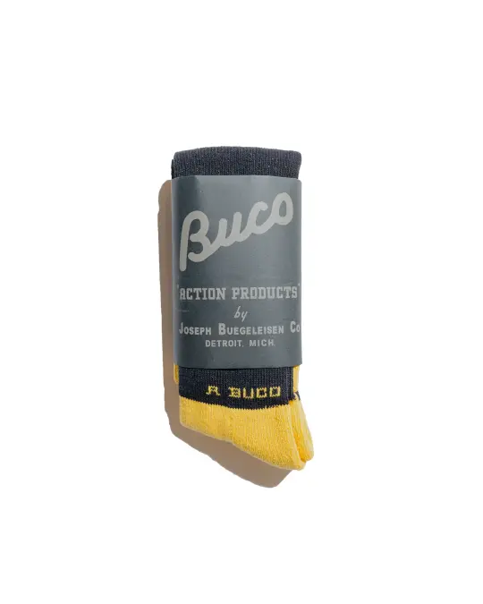 The Real McCoy’s BA23105 Buco Striped Action Socks Yellow/Black