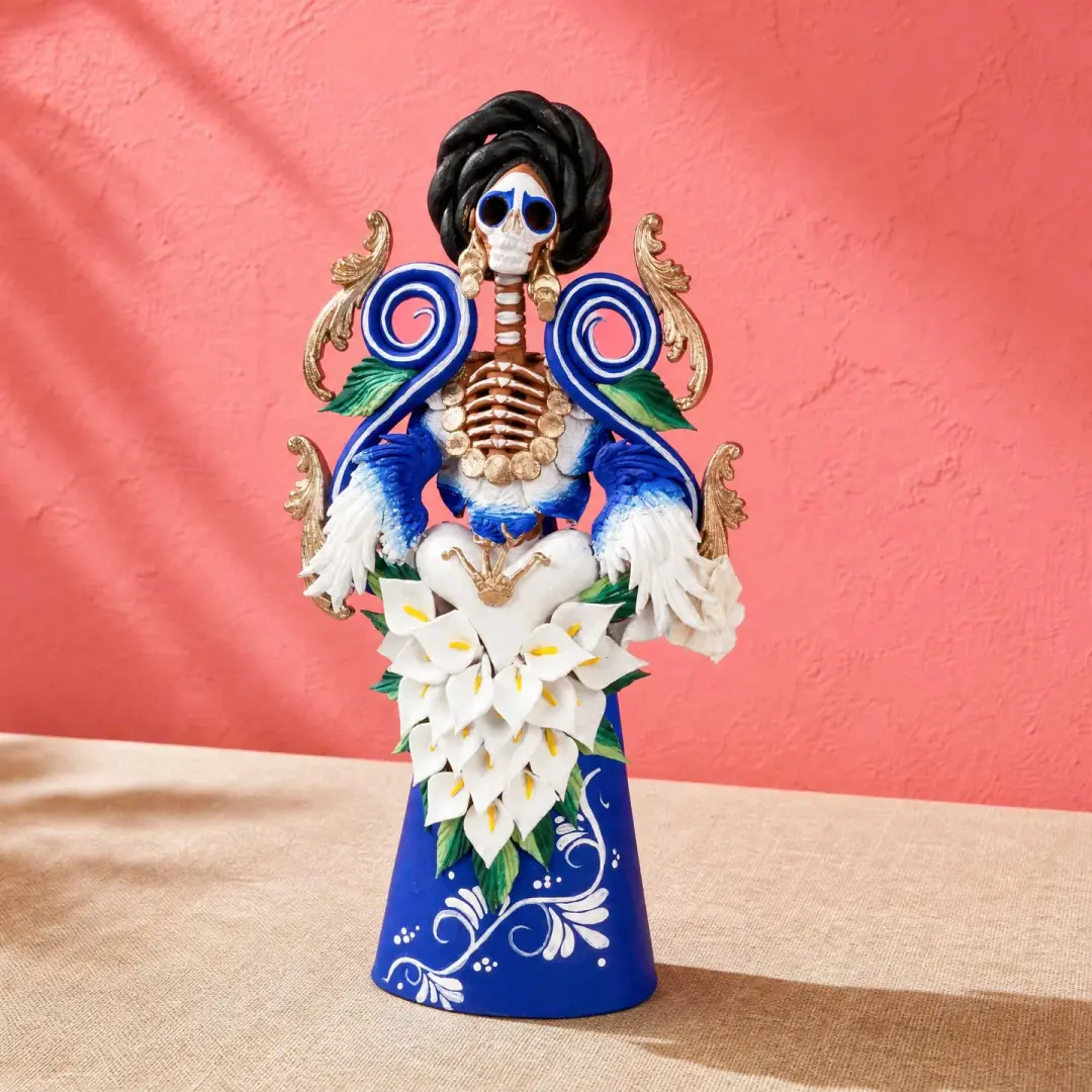 Elaborated Catrina de Capula Sculpture