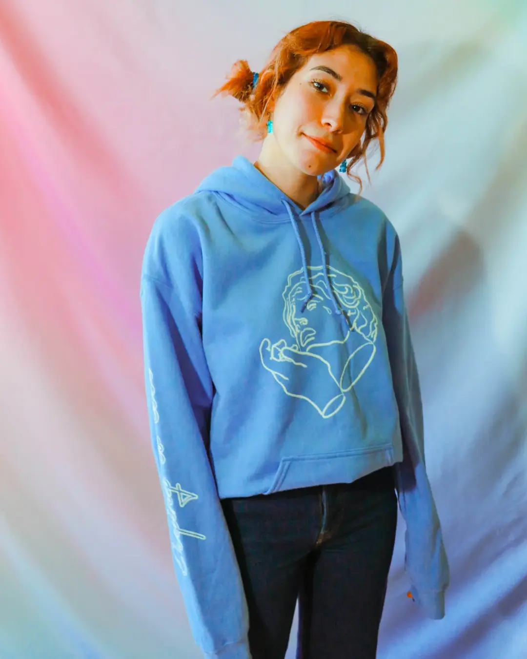Crying is Cool Hoodie- Blue.