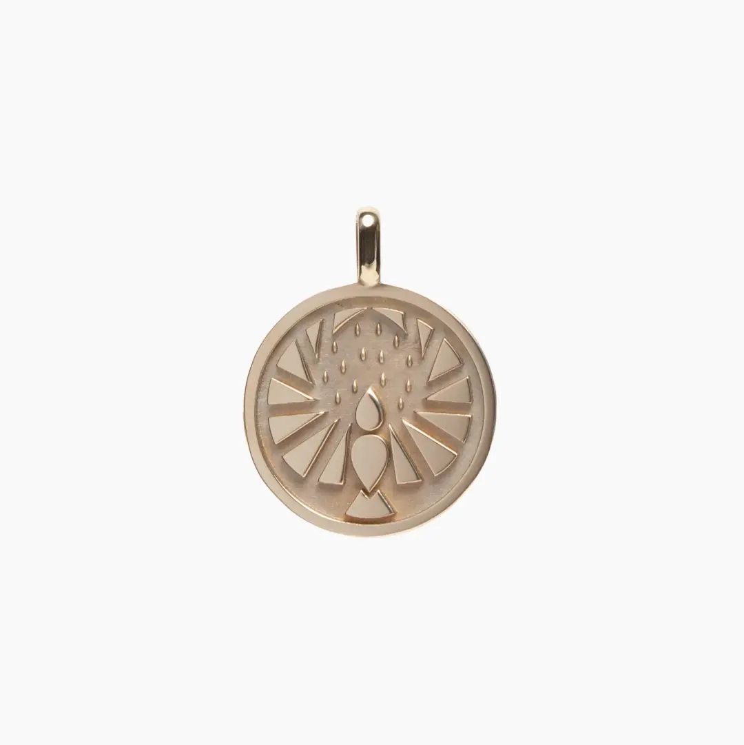 14k Gold Rebel Loon Medallion (chain optional)