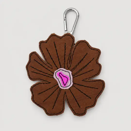 the leather poppy bag charm 25-of-70