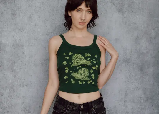 Snails and Chamomile Cami Crop