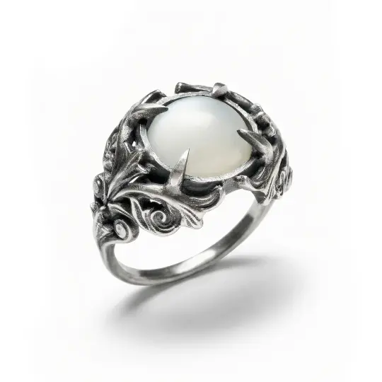 The Anemoi. Gray Moonstone Ring. *Limited*