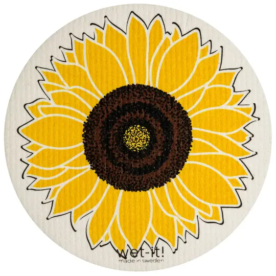 Sunflower Round Swedish Cloth