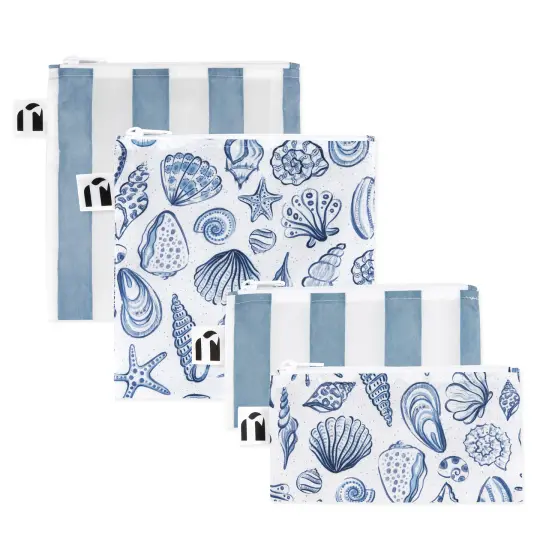 Reusable Snack Bag 4 Pack: Coastal