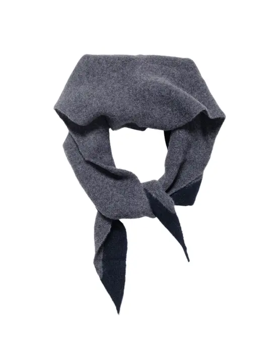 MHL Tipped Scout Scarf Lambswool Grey/Ink