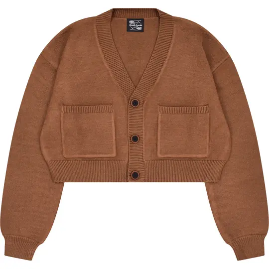 Cropped Brown Envy Cardigan