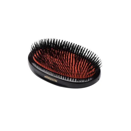 Large Mason Pearson Pure Bristle Hair Brush in Dark Ruby (B1M Large Extra Military)