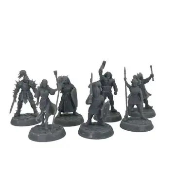 Adventurer Party Miniature Set: Seven 28mm Heroes