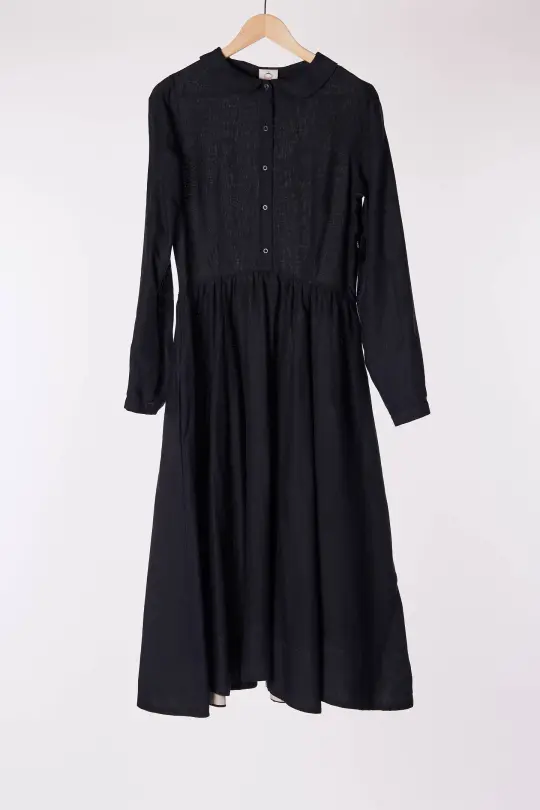 Night Navy, Long Sleeve, Classic Dress