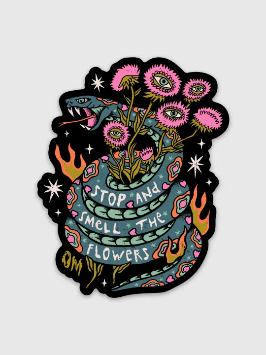 Smell The Flowers Sticker